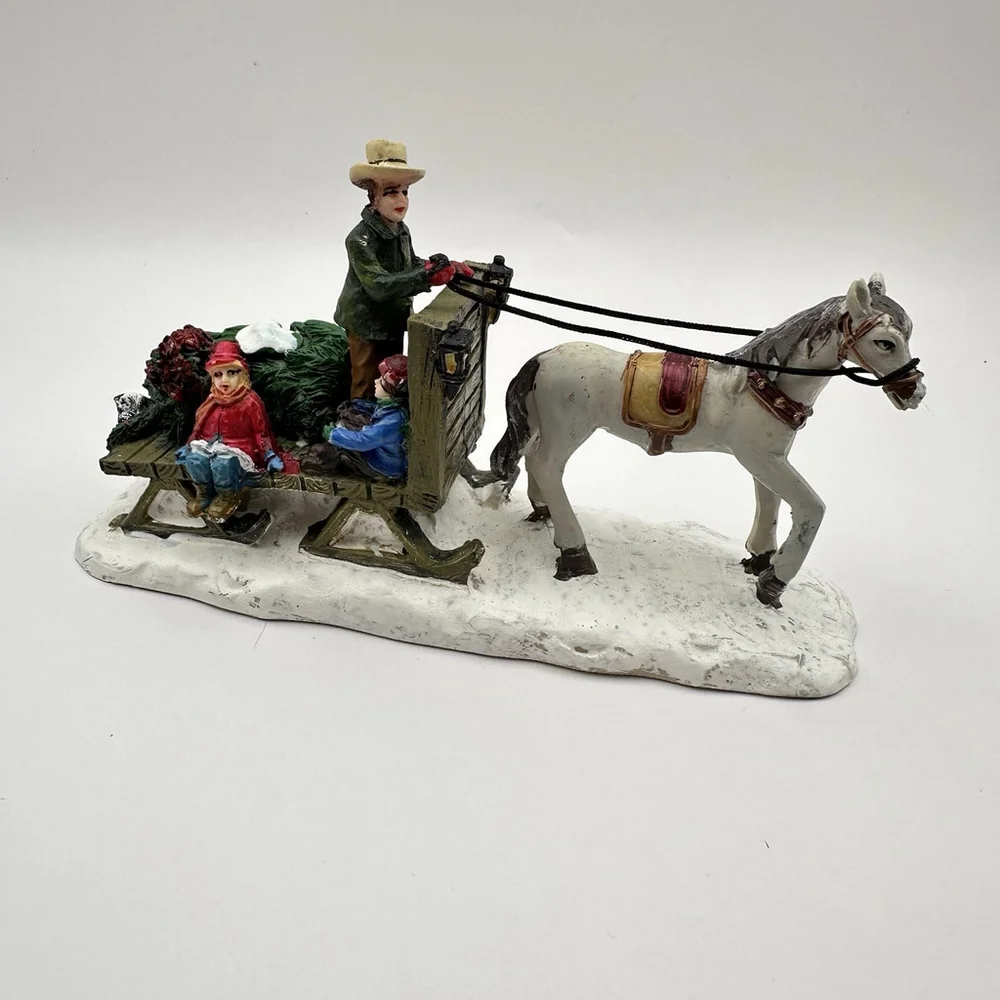 Home Accents Holiday Canterbury Lane Horse-Drawn Sleigh - Picture 2 of 8
